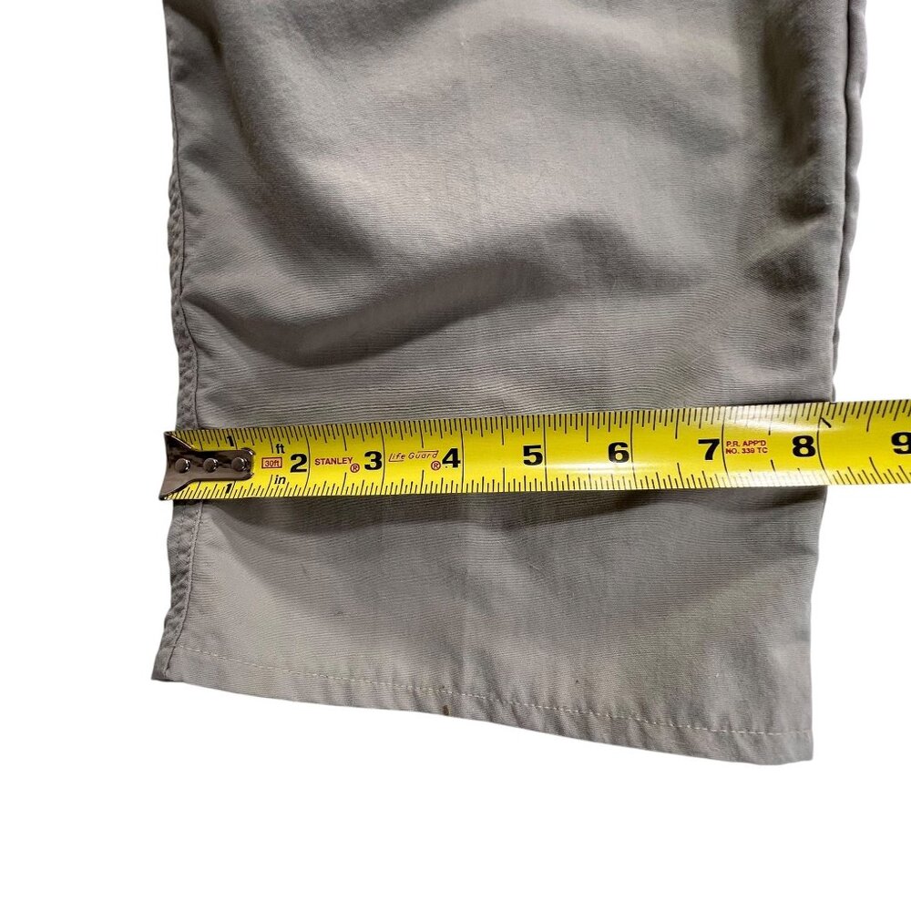 Cabelas Womens Outdoor Hiking Pants Zipper Pockets 12 Nylon Beige Active - Picture 12 of 13